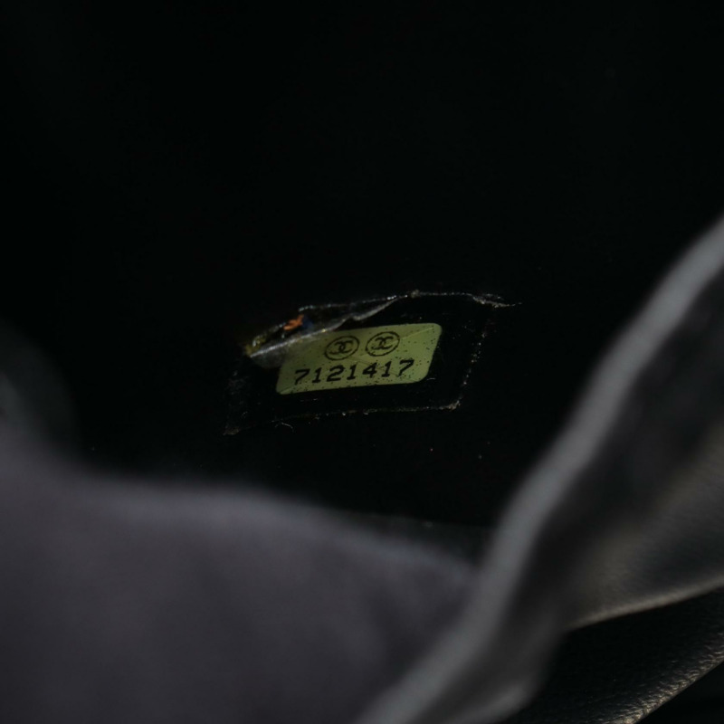 香奈兒 COCO 標誌手提包 A01998 小牛皮黑色金色五金二手女士-4