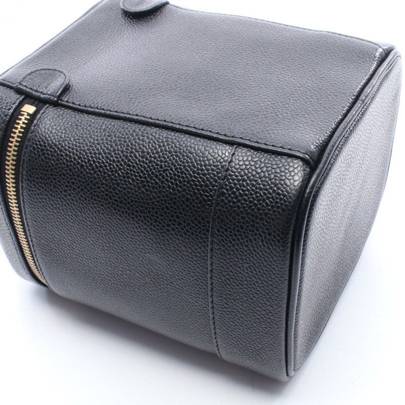 香奈兒 COCO 標誌手提包 A01998 小牛皮黑色金色五金二手女士-7