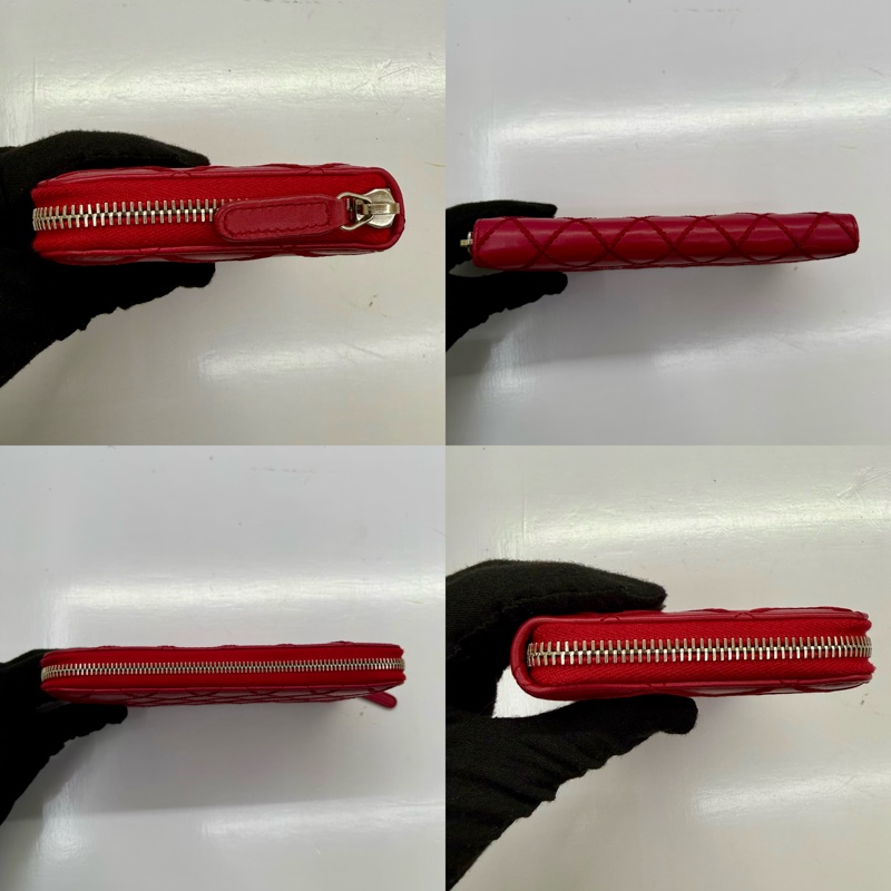 香奈兒 CHANEL Wild Stitch 系列紅色拉鍊長夾 NO.19-3