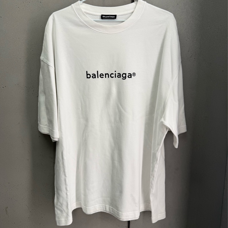 二手白色Balenciaga logo短袖T恤-5