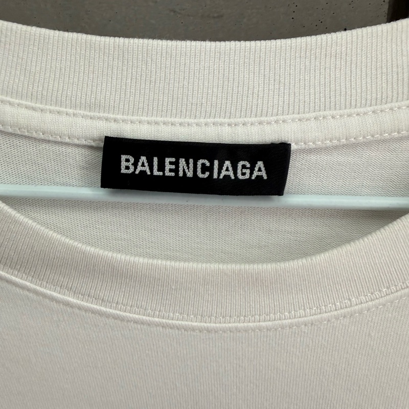 二手白色Balenciaga logo短袖T恤-7