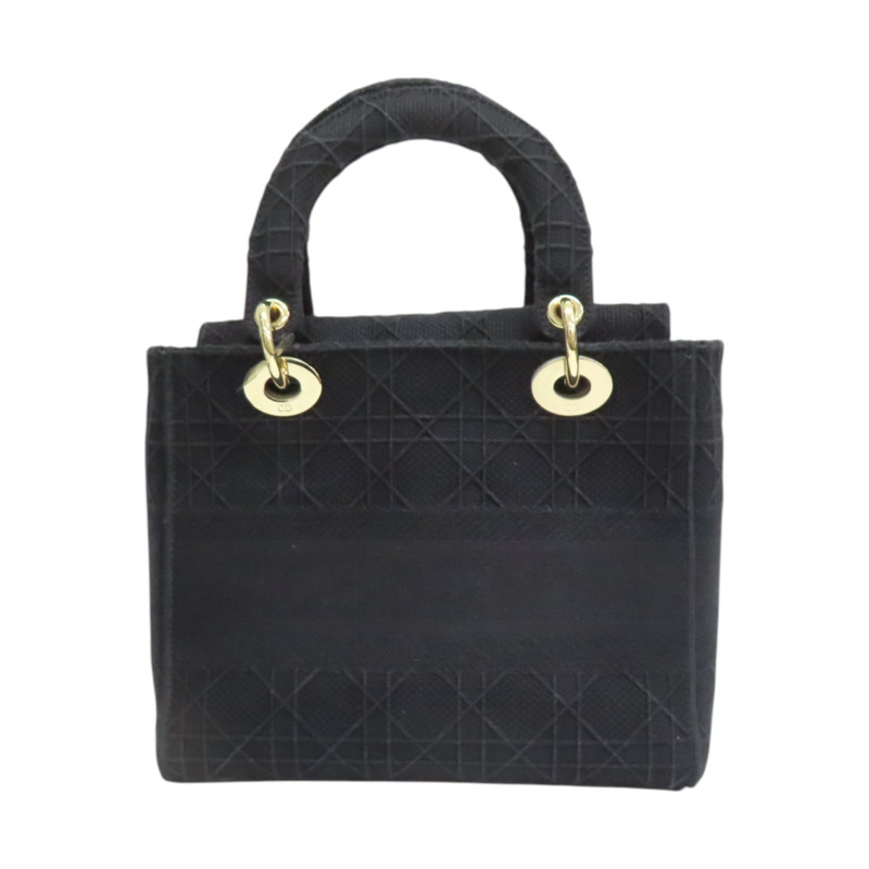 黑色 帆布 Lady Dior D-Lite Medium 兩用包【Dior 迪奧】 M05650REY-1