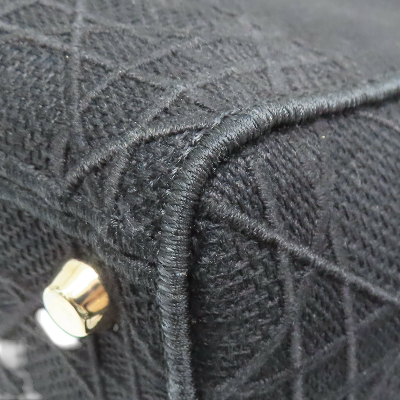 黑色 帆布 Lady Dior D-Lite Medium 兩用包【Dior 迪奧】 M05650REY-12