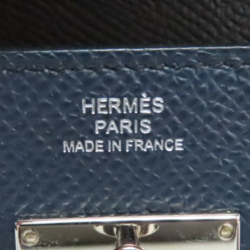 藍色 牛皮 Kelly Togo 肩背包 Y刻 銀釦【HERMES 愛馬仕】-4