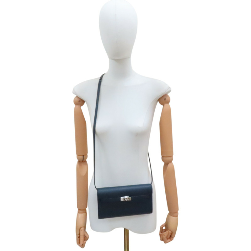 藍色 牛皮 Kelly Togo 肩背包 Y刻 銀釦【HERMES 愛馬仕】-7