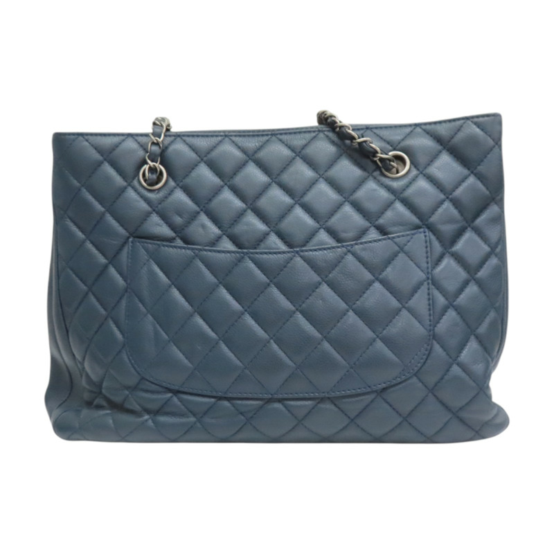 藍色 牛皮 肩背包 銀釦【CHANEL 香奈兒】-1