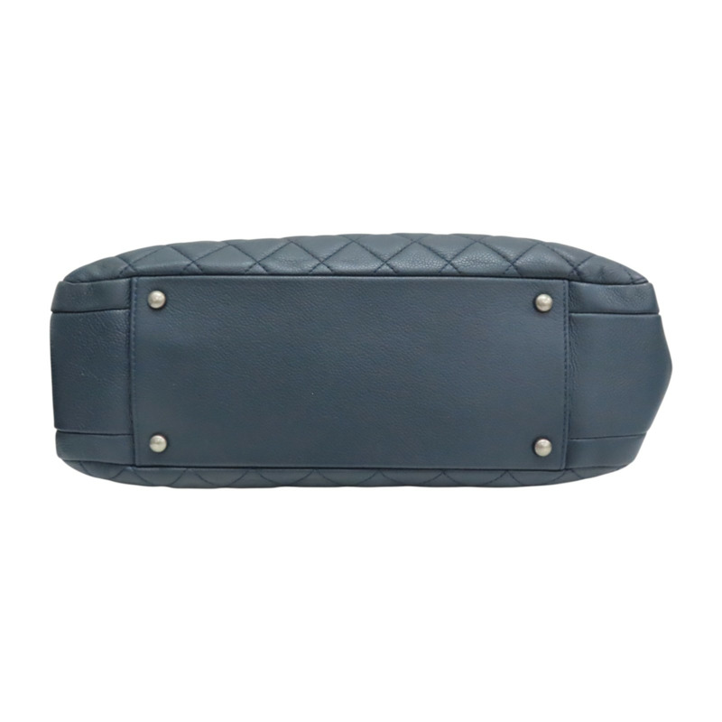 藍色 牛皮 肩背包 銀釦【CHANEL 香奈兒】-3