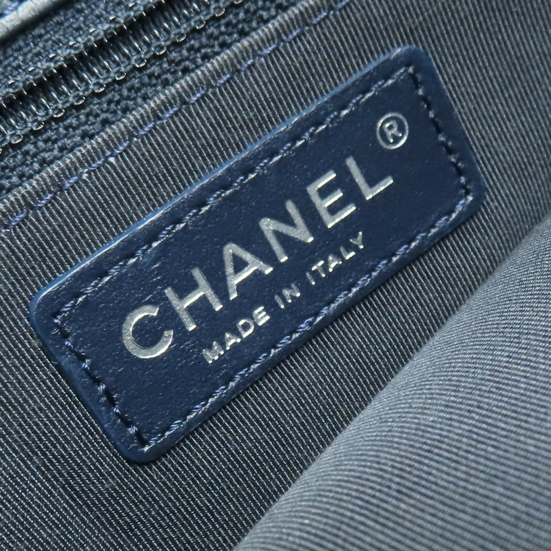 藍色 牛皮 肩背包 銀釦【CHANEL 香奈兒】-9