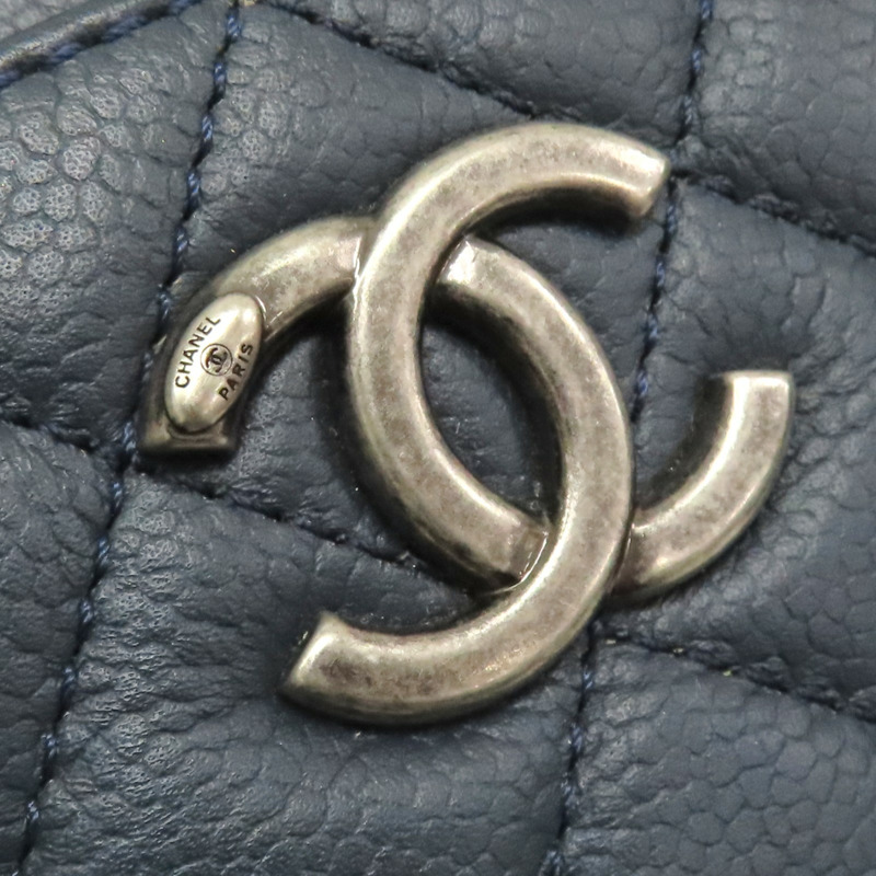 藍色 牛皮 肩背包 銀釦【CHANEL 香奈兒】-12