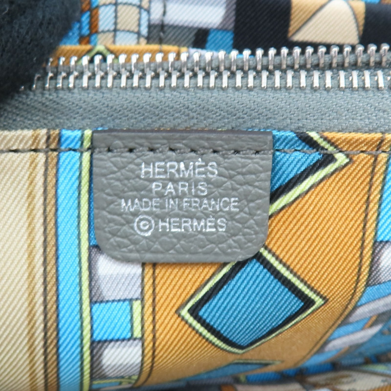 灰色 Evercolor牛皮 Silk'In 拉鍊長夾 K刻【HERMES 愛馬仕】-8