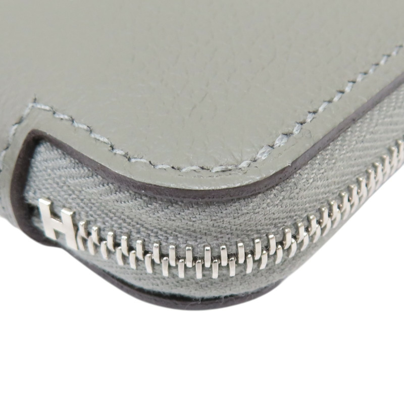 灰色 Evercolor牛皮 Silk'In 拉鍊長夾 K刻【HERMES 愛馬仕】-11