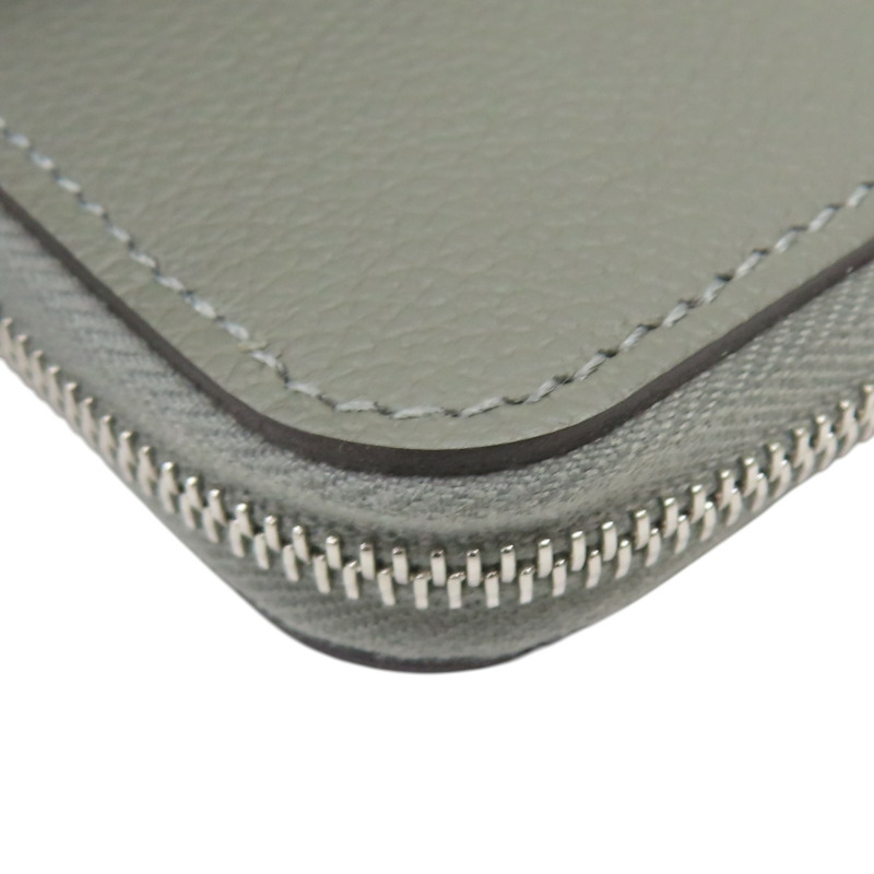灰色 Evercolor牛皮 Silk'In 拉鍊長夾 K刻【HERMES 愛馬仕】-12