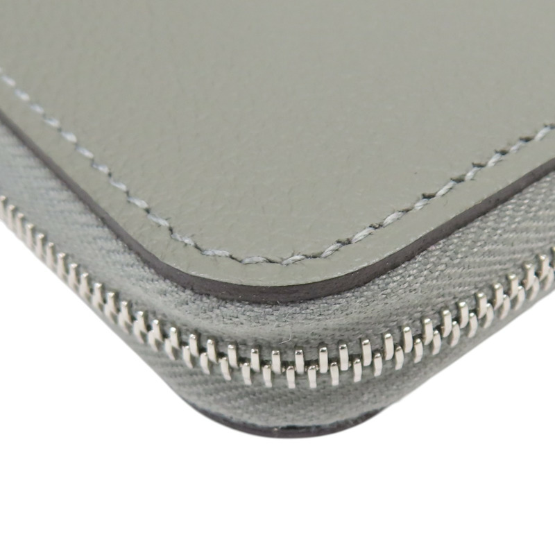 灰色 Evercolor牛皮 Silk'In 拉鍊長夾 K刻【HERMES 愛馬仕】-13