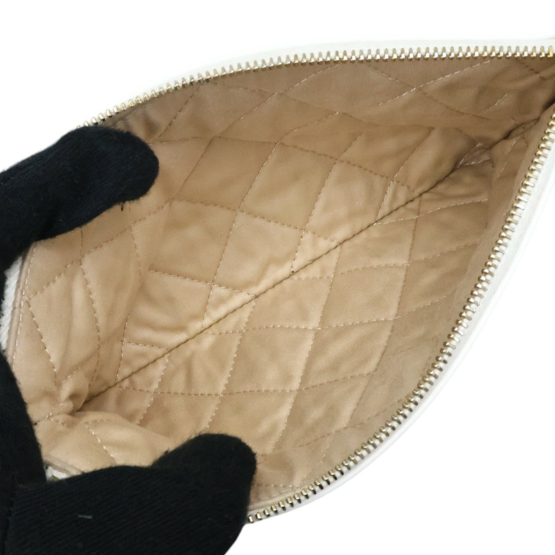 白色 牛皮 22 鍊帶 肩背包 金釦【CHANEL 香奈兒】 AS3260-6