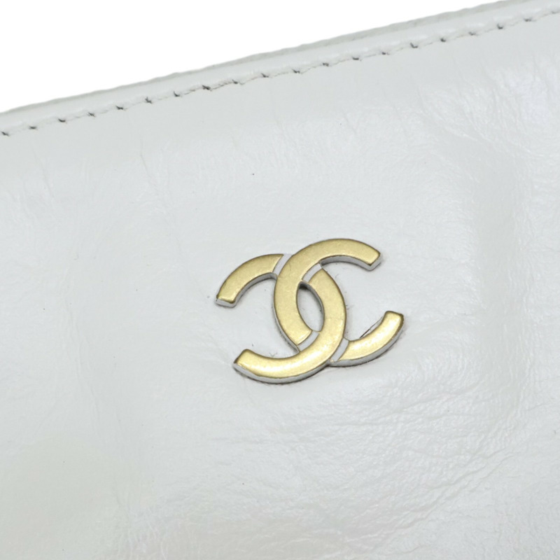 白色 牛皮 22 鍊帶 肩背包 金釦【CHANEL 香奈兒】 AS3260-9