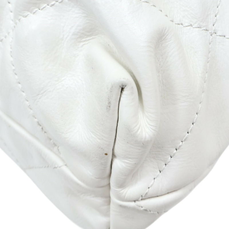 白色 牛皮 22 鍊帶 肩背包 金釦【CHANEL 香奈兒】 AS3260-15