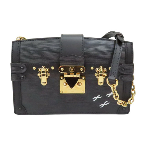 黑色 牛皮 Epi水波紋 Trunk Clutch 肩背包【LOUIS VUITTON LV 路易威登】 M53052