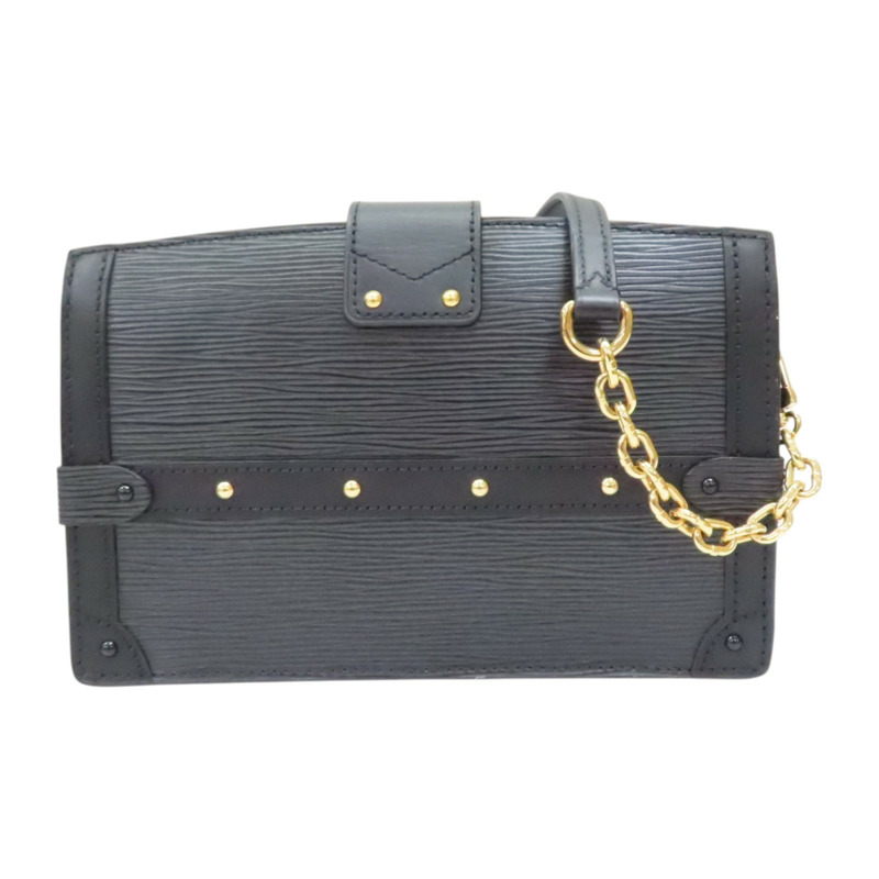 黑色 牛皮 Epi水波紋 Trunk Clutch 肩背包【LOUIS VUITTON LV 路易威登】 M53052-1