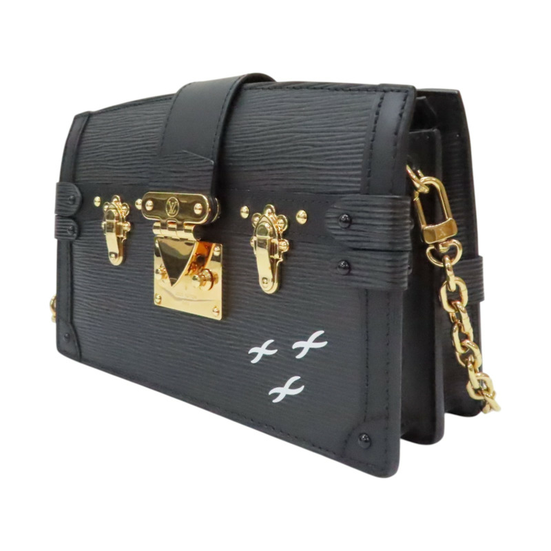 黑色 牛皮 Epi水波紋 Trunk Clutch 肩背包【LOUIS VUITTON LV 路易威登】 M53052-2