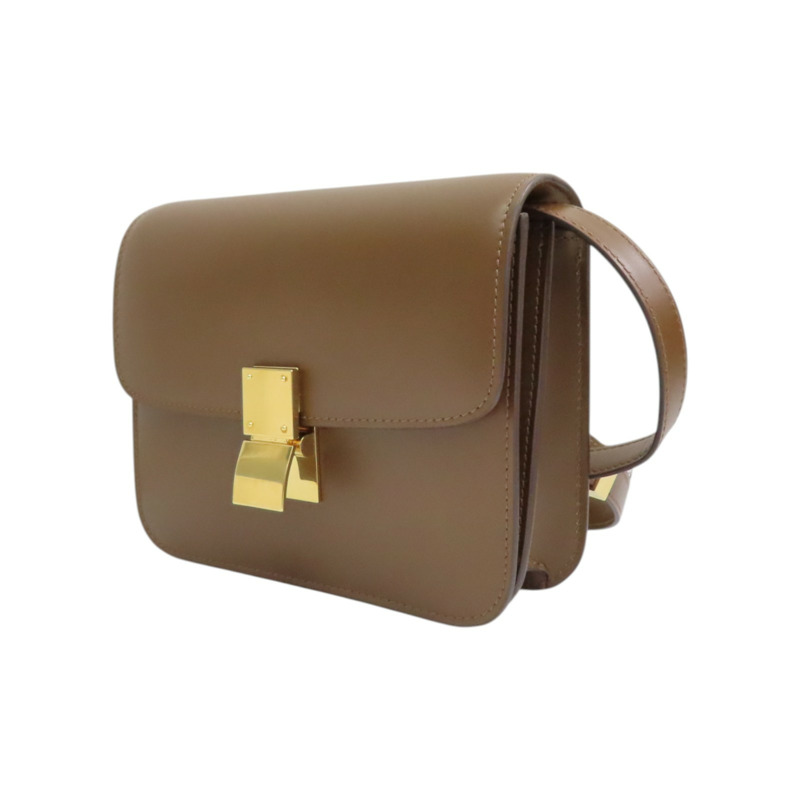 駝色 牛皮 Classic Box 肩背包【CELINE 賽琳】 192523DLS-2
