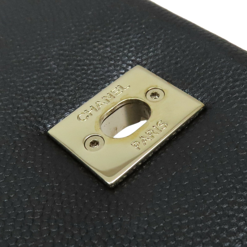 黑色 菱格紋 荔枝牛皮 Coco handle 29【CHANEL 香奈兒】 A92991-13