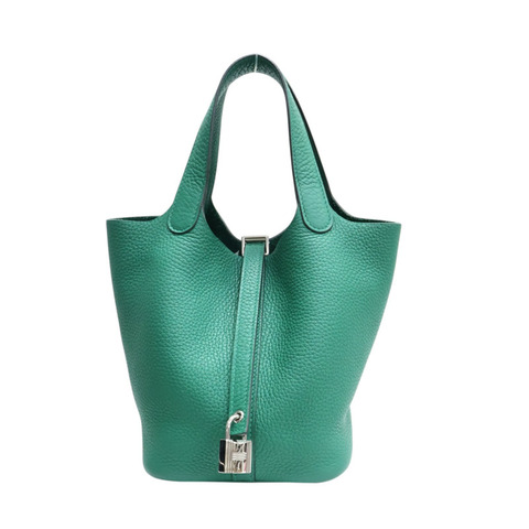 絲絨綠 Togo牛皮 Picotin Lock 18 手提包 Y刻 銀扣【HERMES 愛馬仕】 H056289CK