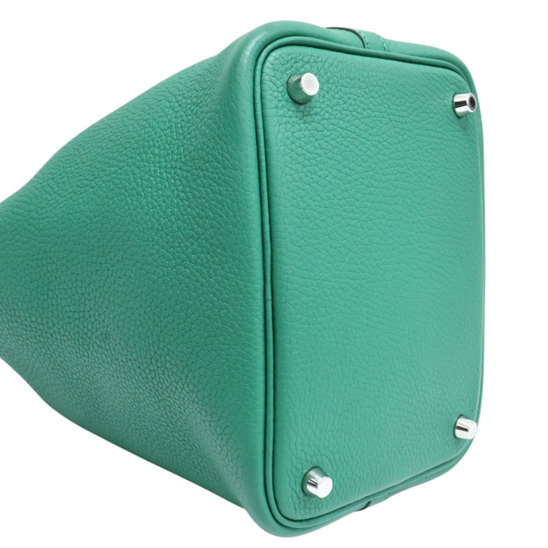 絲絨綠 Togo牛皮 Picotin Lock 18 手提包 Y刻 銀扣【HERMES 愛馬仕】 H056289CK-9