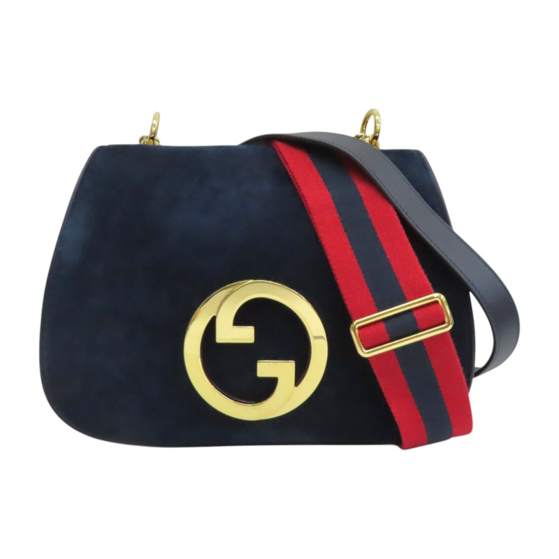 藍色 麂皮 GG Blondie 肩背包【GUCCI 古馳】 699210-0