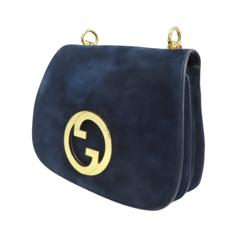 藍色 麂皮 GG Blondie 肩背包【GUCCI 古馳】 699210-2