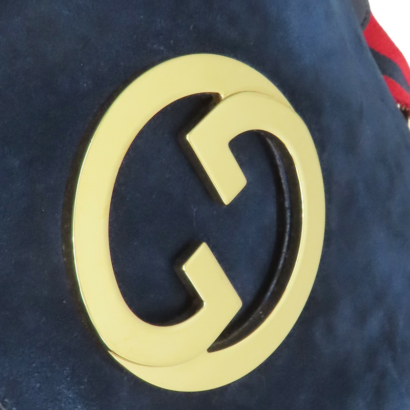 藍色 麂皮 GG Blondie 肩背包【GUCCI 古馳】 699210-8