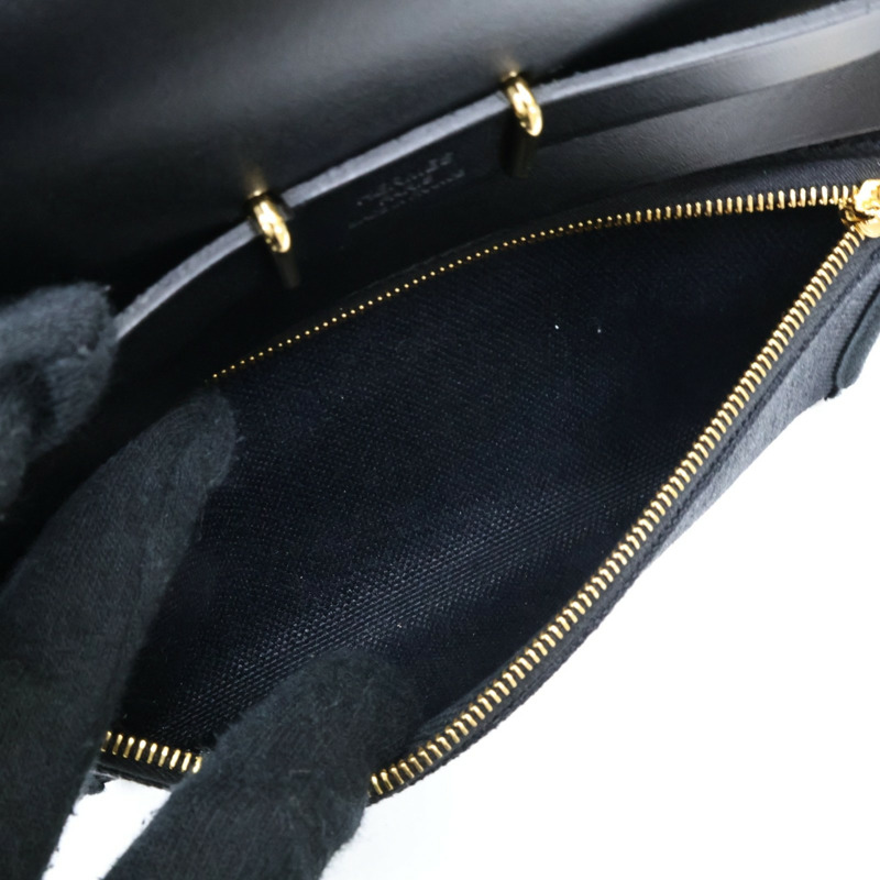 黑色 牛皮/帆布 Herbag Zip 20 Mini 肩背包 W刻 金釦【HERMES 愛馬仕】-5