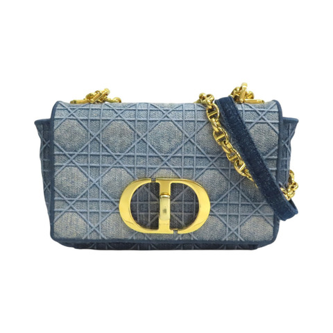 藍色 單寧布 Caro Small 肩背包【Dior 迪奧】