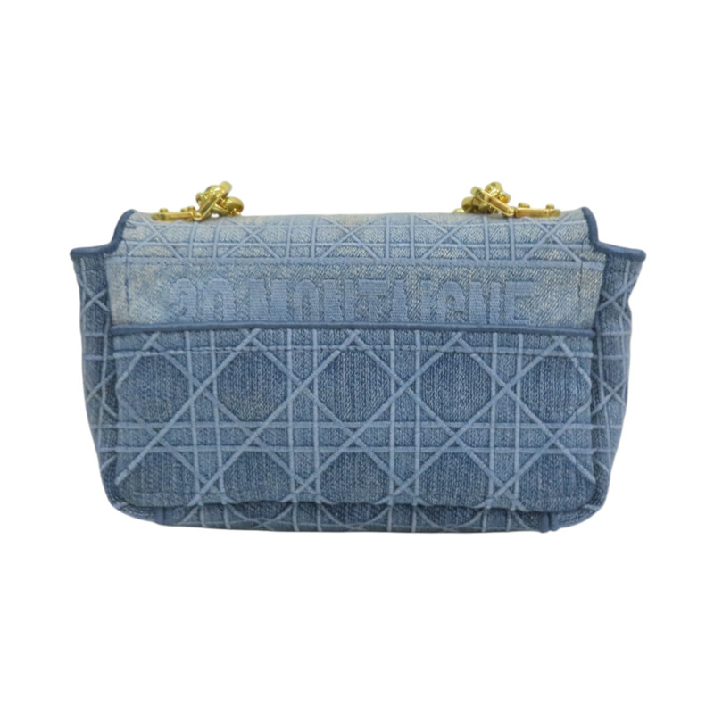 藍色 單寧布 Caro Small 肩背包【Dior 迪奧】-1