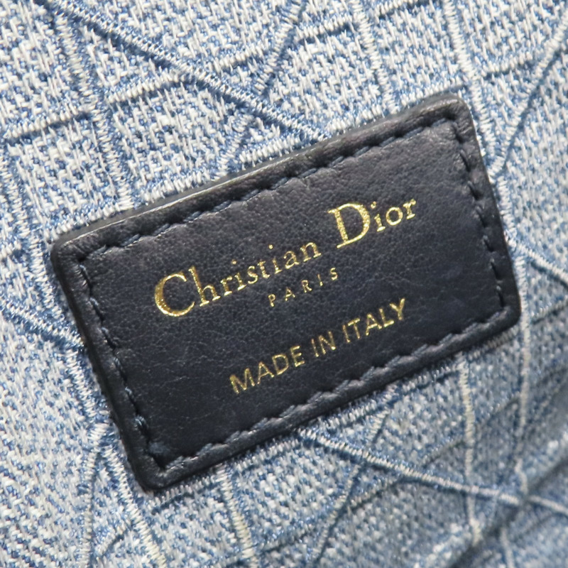 藍色 單寧布 Caro Small 肩背包【Dior 迪奧】-6