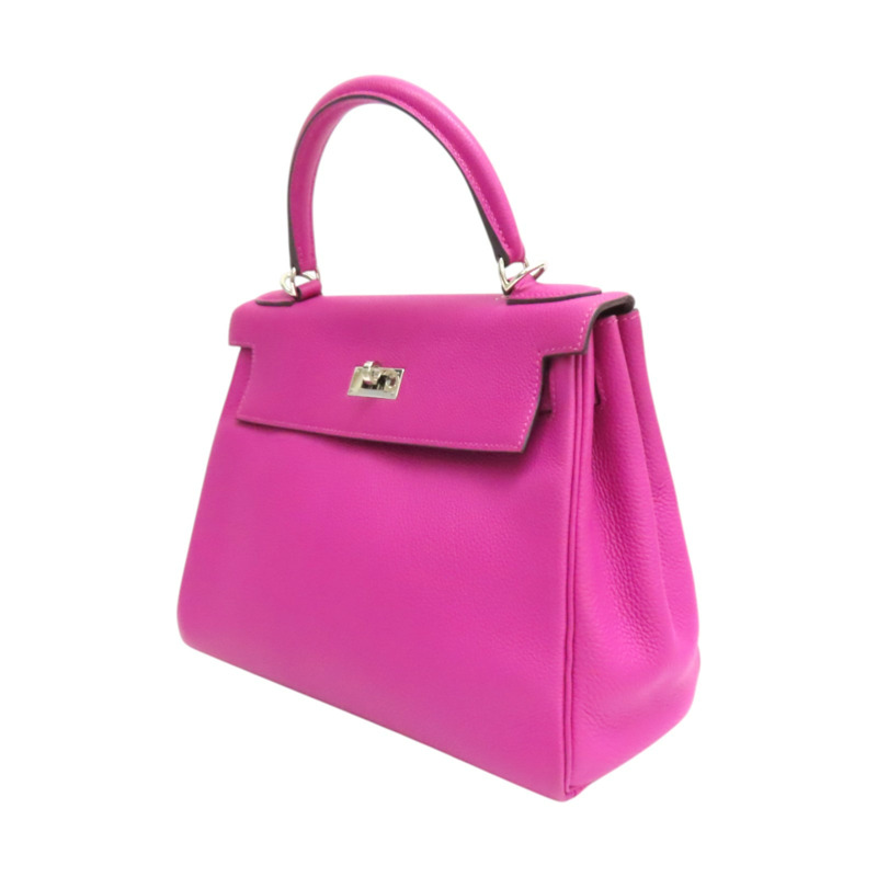 玉蘭粉 TOGO牛皮 Kelly 28 A刻 銀釦 兩用包【HERMES 愛馬仕】-2
