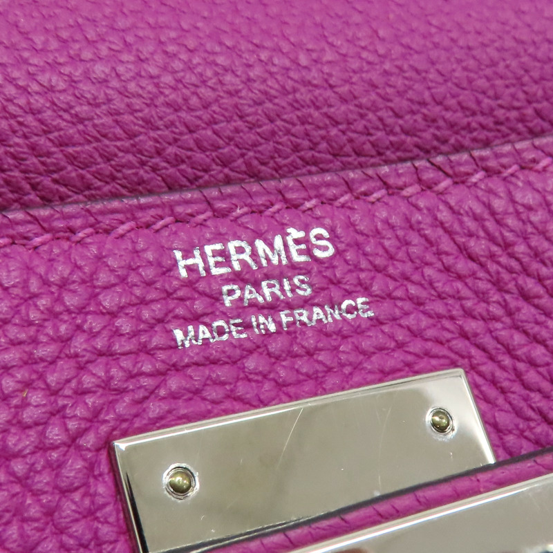 玉蘭粉 TOGO牛皮 Kelly 28 A刻 銀釦 兩用包【HERMES 愛馬仕】-5