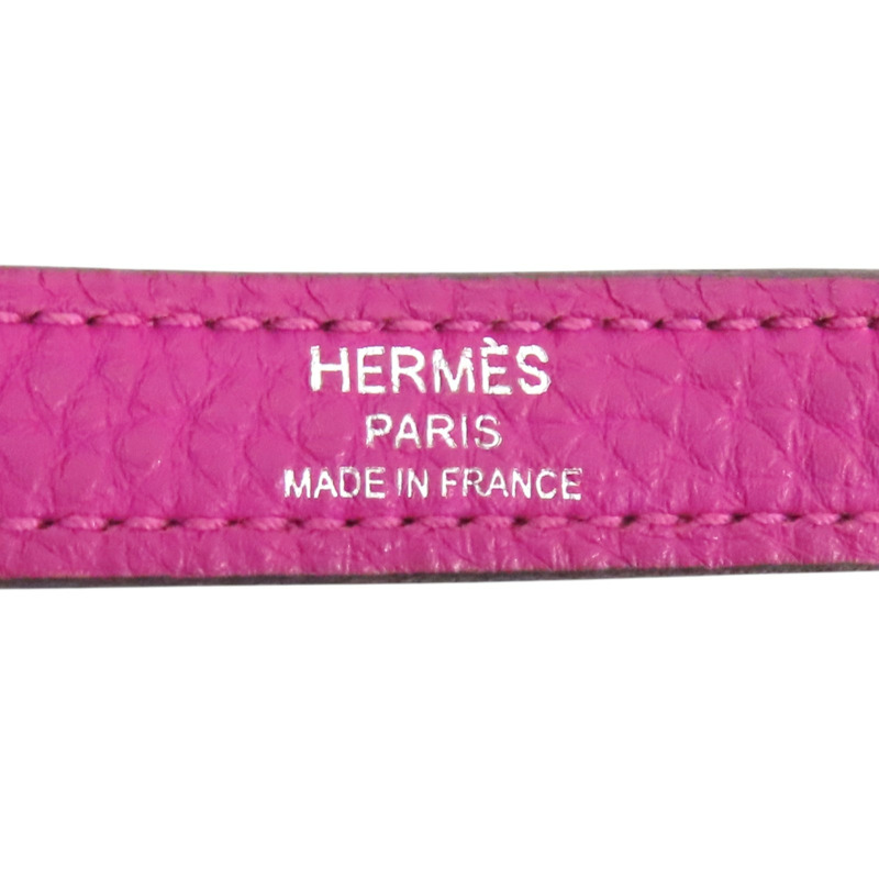 玉蘭粉 TOGO牛皮 Kelly 28 A刻 銀釦 兩用包【HERMES 愛馬仕】-6