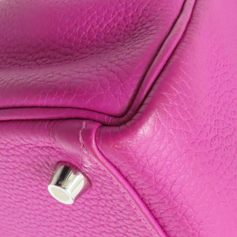 玉蘭粉 TOGO牛皮 Kelly 28 A刻 銀釦 兩用包【HERMES 愛馬仕】-11