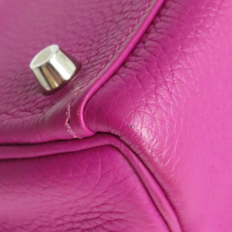 玉蘭粉 TOGO牛皮 Kelly 28 A刻 銀釦 兩用包【HERMES 愛馬仕】-12