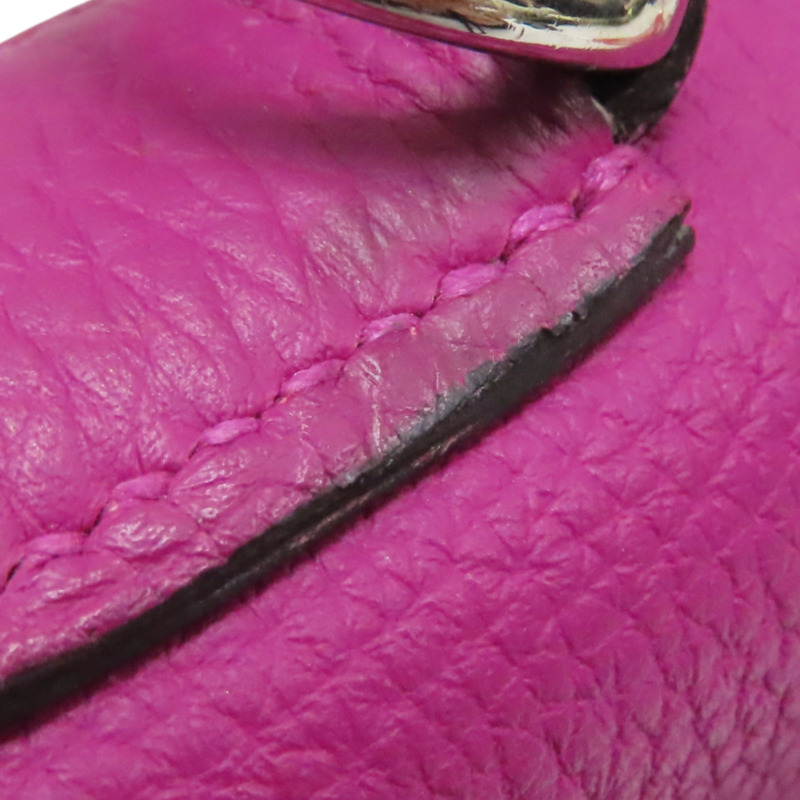 玉蘭粉 TOGO牛皮 Kelly 28 A刻 銀釦 兩用包【HERMES 愛馬仕】-14