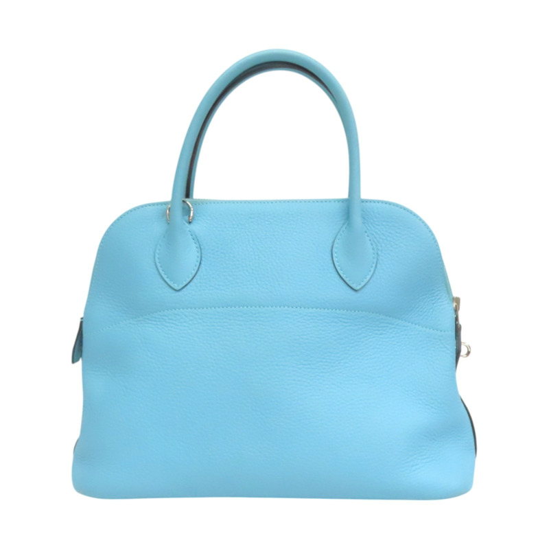 聖西爾藍 TOGO牛皮 Bolide 31 兩用包 T刻 銀釦【HERMES 愛馬仕】-1