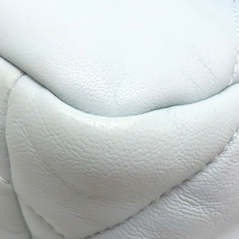 藍色 菱格紋 羊皮 Chanel 19 肩背包 金釦【CHANEL 香奈兒】 AS1160-12