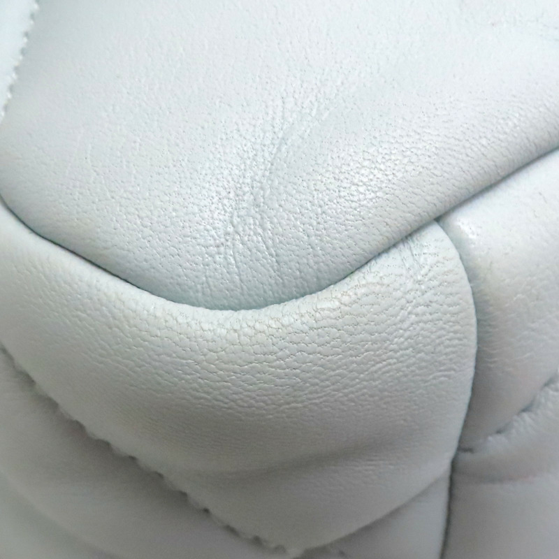 藍色 菱格紋 羊皮 Chanel 19 肩背包 金釦【CHANEL 香奈兒】 AS1160-13