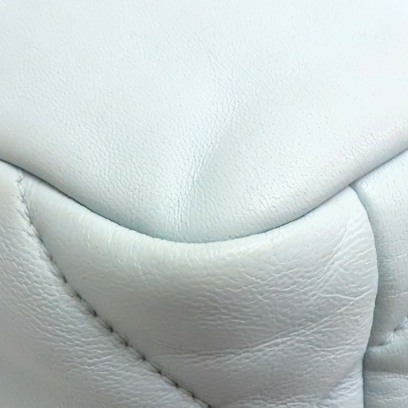 藍色 菱格紋 羊皮 Chanel 19 肩背包 金釦【CHANEL 香奈兒】 AS1160-15