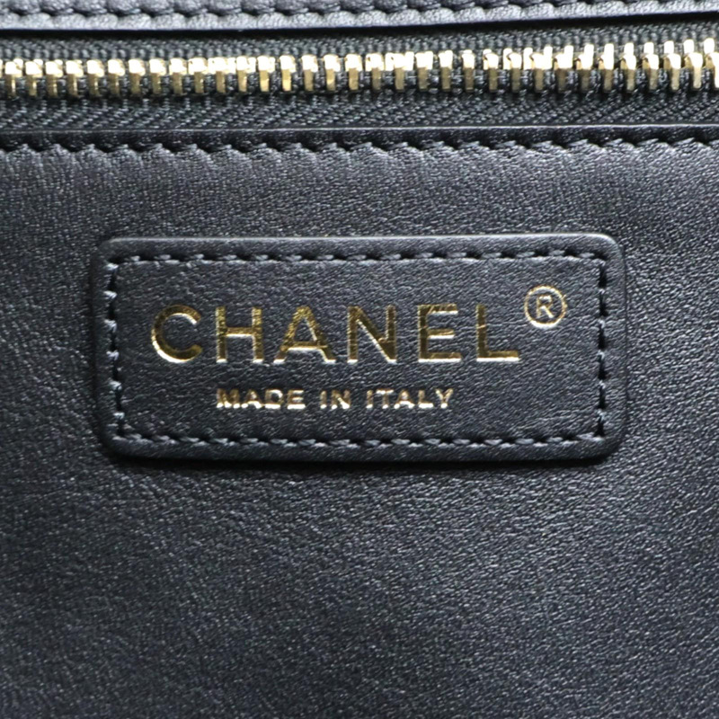 黑色 牛皮 鍊帶 肩背包 金扣【CHANEL 香奈兒】-6