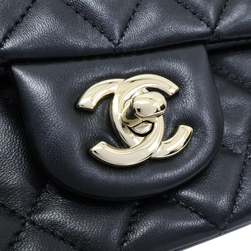 黑色 羊皮 COCO 20 鍊帶 肩背包 銀扣【CHANEL 香奈兒】 A69900-7