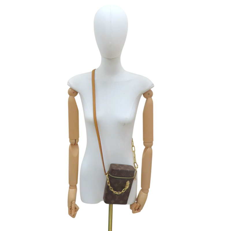 棕色 原花 PVC塗層帆布 肩背包【LOUIS VUITTON LV 路易威登】 M44914-6