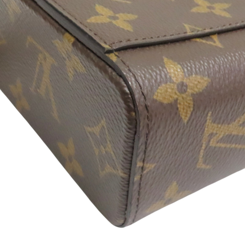 棕色 原花 PVC塗層帆布 肩背包【LOUIS VUITTON LV 路易威登】 M44914-8