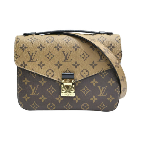 棕色 原花帆布 Pochette Metis 兩用包【LOUIS VUITTON LV 路易威登】 M44876