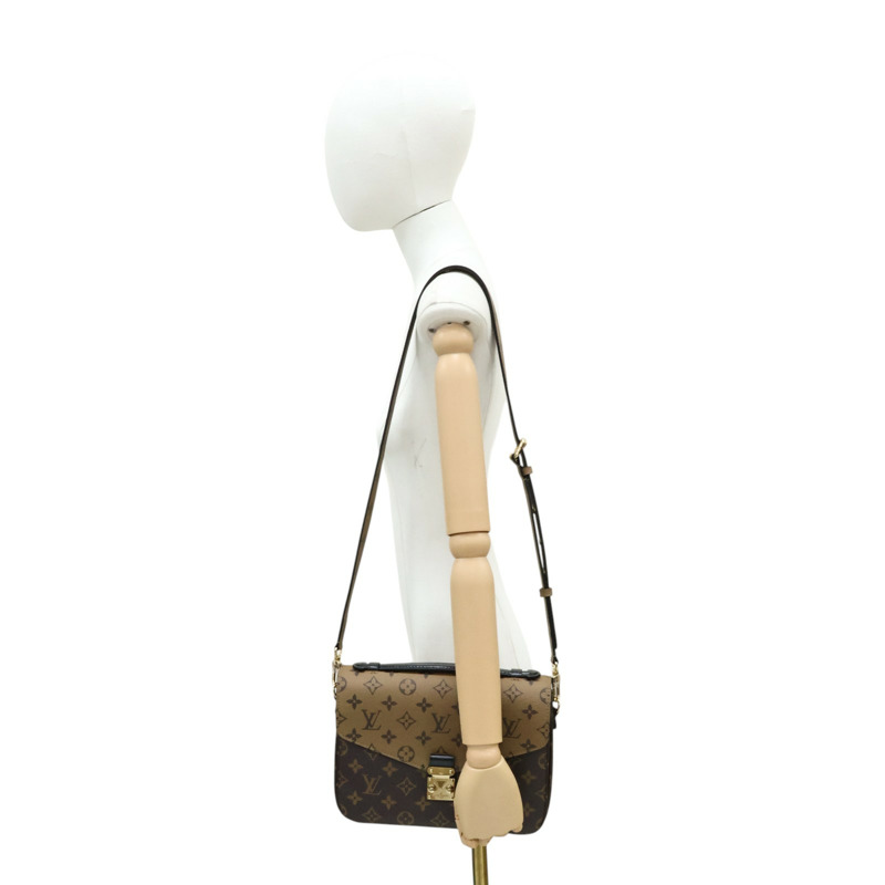 棕色 原花帆布 Pochette Metis 兩用包【LOUIS VUITTON LV 路易威登】 M44876-11